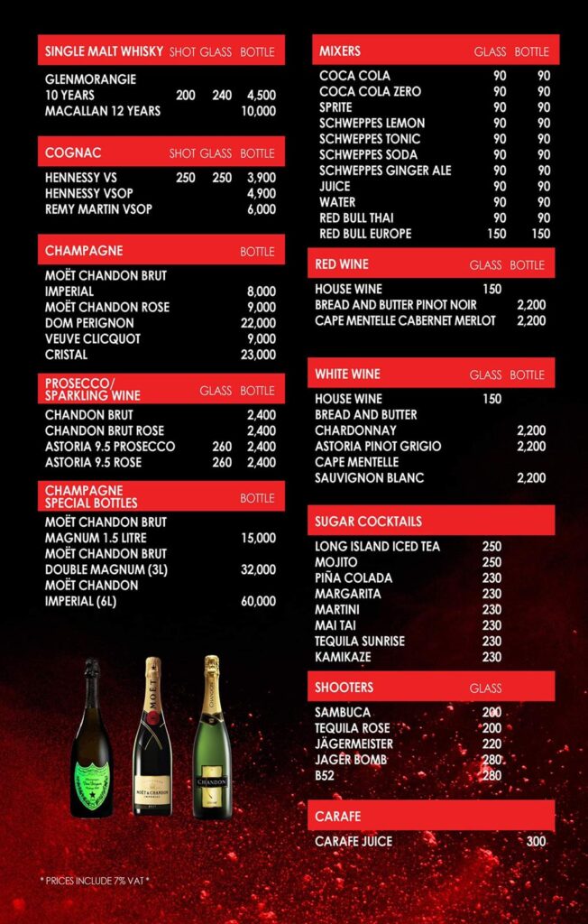 Sugar club menu 3